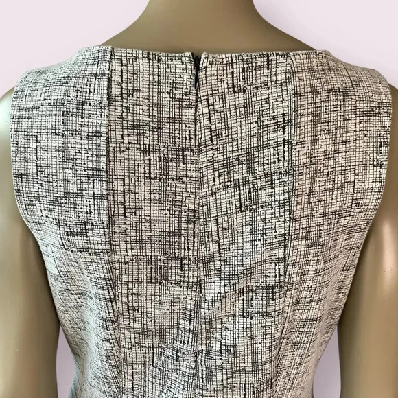 Tahari Sleeveless Stretchy Ponte Knit Shift Casual Dress Size 12 Gray Abstract - Picture 10 of 16